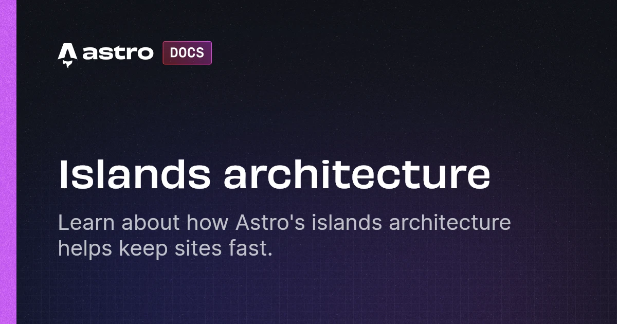 Диаграмма: Astro Islands Architecture